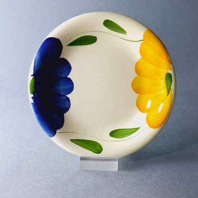 WŁOCHY PIEKNY RĘCZNIE MALOWANY TALERZ CERAMICZNY KWIATY