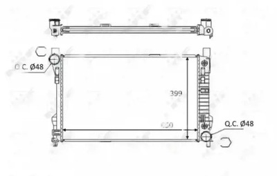 Радіатор wody 58390 nrf mercedes clk c209 фото №1