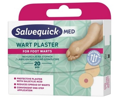 SALVEQUICK WART PLASTRY USUWAJĄCE KURZAJKI 20 SZT