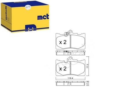 ZAPATAS DE FRENADO LEXUS GS300-450H 05- METELLI  