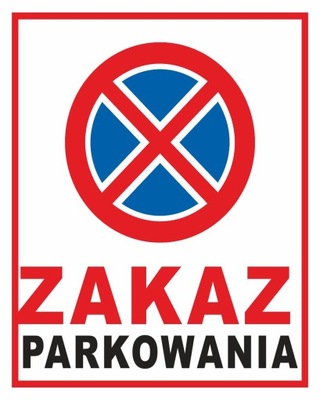 TABLICZKA ZNAK ZAKAZ PARKOWANIA PCV 20x17cm
