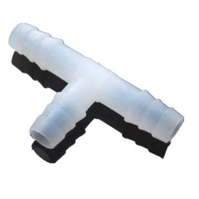 CONEXION DO WEZA JUNTA EN T TIPO T - 4X4X4MM CONECTOR WCISKANY BOQUILLA NEGRA  