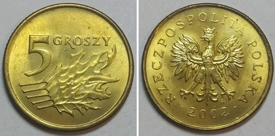 5 gr groszy 2002 MENNICZY st. 1