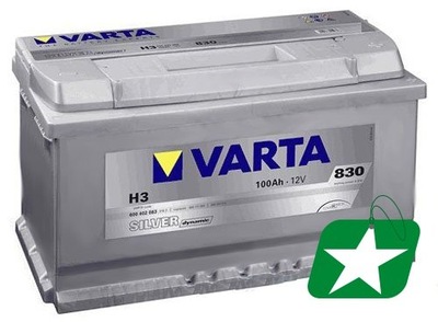 VARTA SILVER DYNAMIC H3 100AH 830A