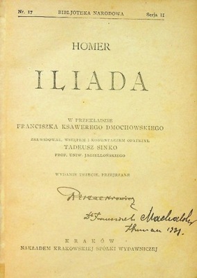 Homer - Iliada 1923 r.