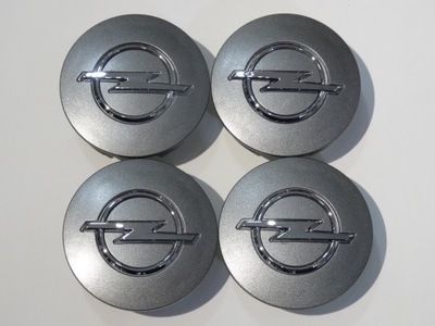 4 PCS. CUP NUTS DEKLE FOR DISCS OPEL 54 MM 3D GRAY COLOR  