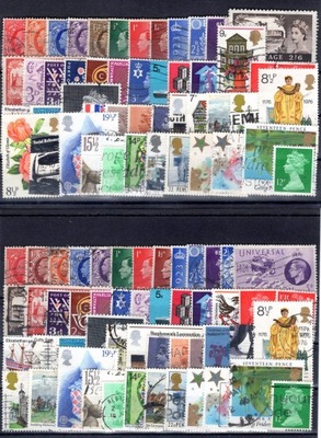 Pakiet Wielka Brytania 100 znaczków kasowane [104]