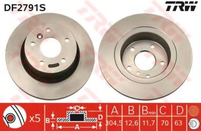 DISC HAMULC. LANDROVER DISCOVERY 99-04 REAR  