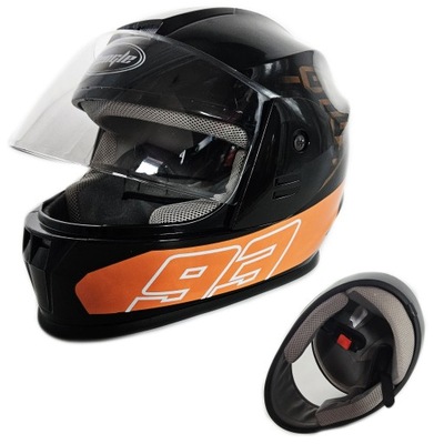 CASCO PARA MOTOCICLETA ZAMKNIETY INTEGRO CON VENTANAS AL MOTOR SCOOTER QUAD GOKART  