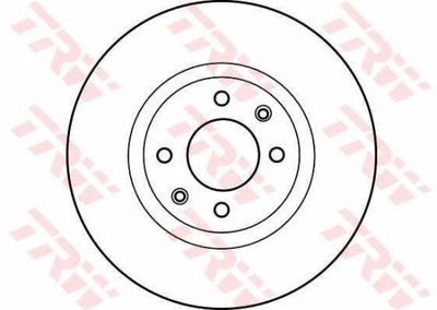 ДИСКИ ТОРМОЗНЫЕ ТОРМОЗНЫЕ ПЕРЕД TRW DF4184