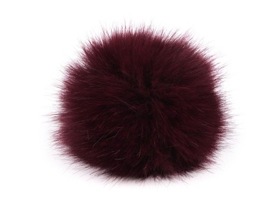POMPON DO CZAPKI 12 cm BORDOWY