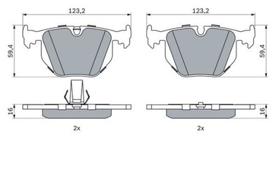 BOSCH 0 986 494 006 КОЛОДКИ ТОРМОЗНЫЕ