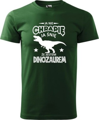 Śmieszna Koszulka Prezent Ja nie Chrapię Dinozaur