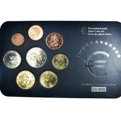 Finlandia, 1 Cent to 2 Euro, 2000 - 2005, euro set