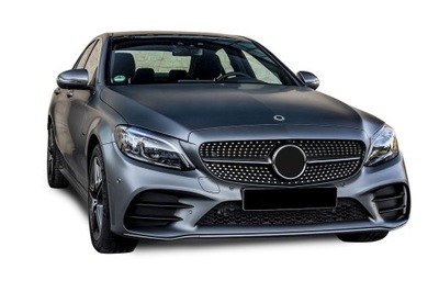 MERCEDES C-CLASS W205 2019-2021 CON CÁMARA REJILLA DE RADIADOR DIAMOND NEGRO  