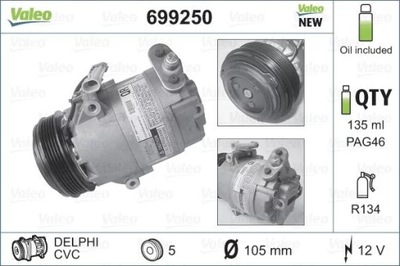 VALEO 699250 КОМПРЕСОР КОНДИЦІОНЕРА OPEL ZAFIRA