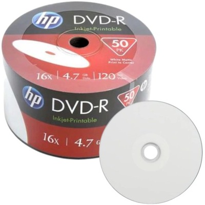 PŁYTY HP DVD-R 4.7GB 50 SZT. DO NADRUKU PRINTABLE