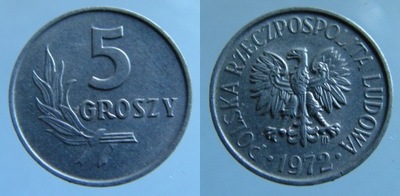 9133. PRL, 5 GROSZY, 1972
