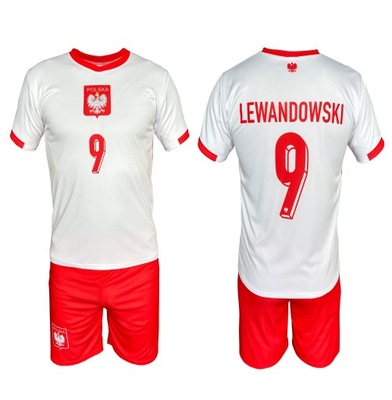 Strój komplet piłkarski - LEWANDOWSKI POLSKA - 158