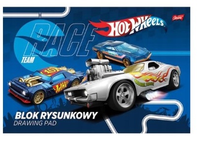 Blok rysunkowy A4 Unipap HOT WHEELS