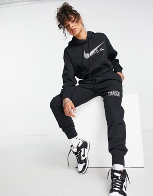 NIKE SPODNIE DRESOWE DAMSKIE CZARNE LOGO S 2VAH