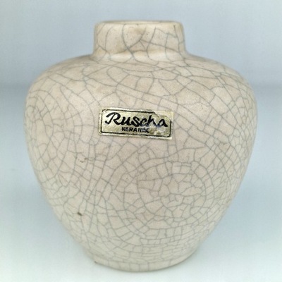 Wazon Ruscha Keramik Ceramics, Crackle Glaze