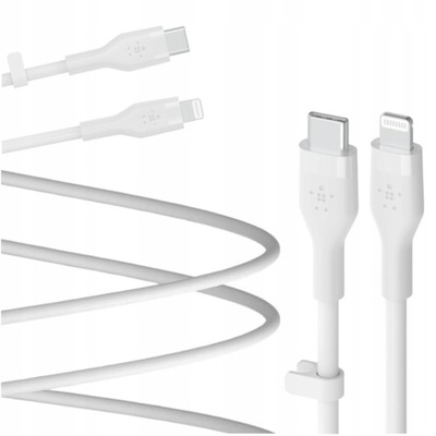 Belkin Kabel Boost Flex USB-C do Lightning 1m Elastyczny Silikon Z klipsem