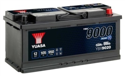 АККУМУЛЯТОР YUASA AGM 105AH 950A YBX9020 DOSTAWA ЗАМЕНА НИКОЛАЕВ