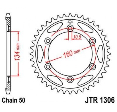 ENGRANAJE PARTE TRASERA JT 42-ZEBY HONDA CBR 900 2000-2003  