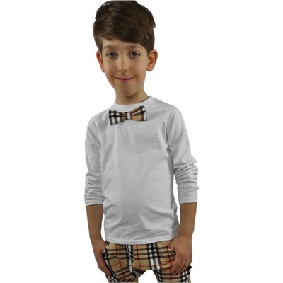 Bluzeczka elegancka z muchą krata Style Kids 146