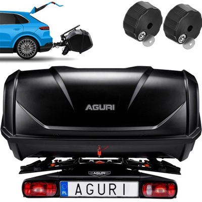 BAGAŽINĖ DVIRAČIŲ AGURI ACTIVE BIKE 2 BOX BAGAZOWY KUFERIS NA KABLYS BLACK 340L 