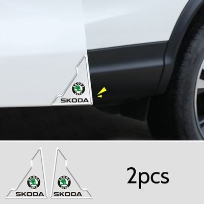 2 PIEZAS PEGADURA DE PUERTA COCHE PARA SKODA  