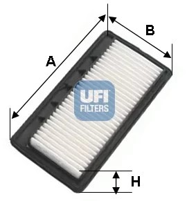 FILTRO AIRE UFI 30.496.00  