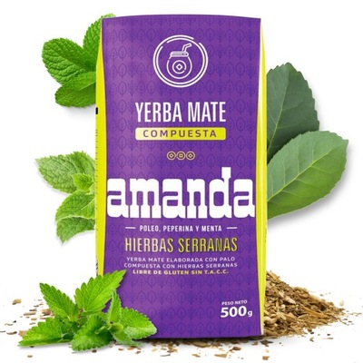 Yerba Mate Amanda Hierbas SERRANAS 500g ziołowa