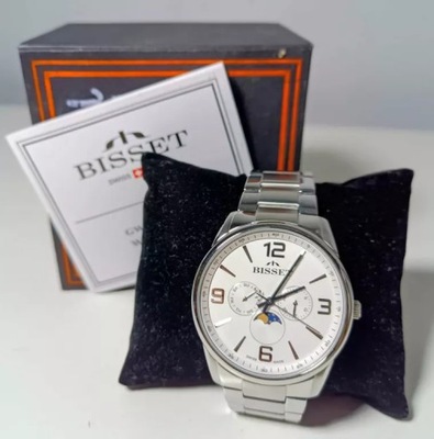 ZEGAREK MĘSKI BISSET STALOWY BSDF45