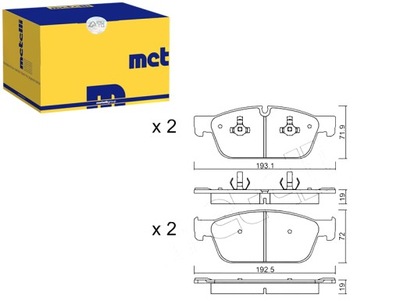 METELLI КОЛОДКИ ТОРМОЗНЫЕ ПЕРЕД MERCEDES ML W166 11