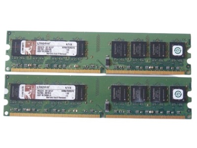 Pamięć DDR2 PC2 2GB 667MHz PC5300 2x 1GB Dual Kingston Gwarancja