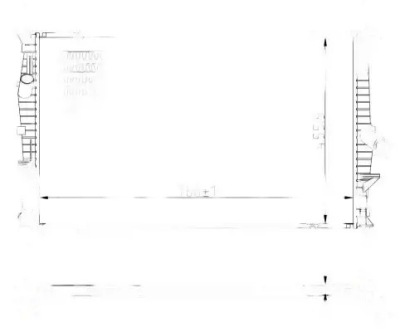 Радиатор воды 59293 nrf ford transit фото №1