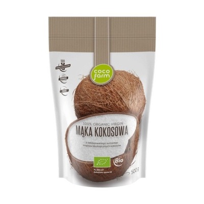 COCO FARM Ekologiczna mąka kokosowa surowa bezglutenowa BIO 500 g