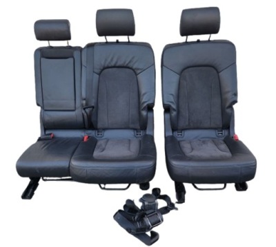 Audi q7 4l 05-09 заднє сидіння сидіння drugi ряд напівшкіра alcantara ремені комплект фото №1