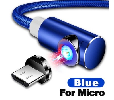 Kabel Ładowania Micro Usb 2m Boczny Magnetyczny