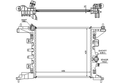 NIS NIS630734 РАДИАТОР OPEL MERIVA B (10-), VAUXHALL MERIVA B (10-)