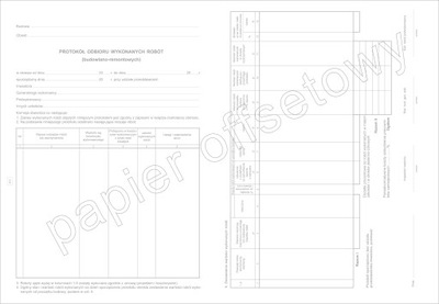 PROTOKÓŁ ODBIORU WYKONANYCH ROBOT