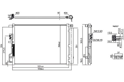 NISSENS CONDENSADOR DE ACONDICIONADOR HYUNDAI TUCSON TUCSON SUV KIA SPORTAGE  