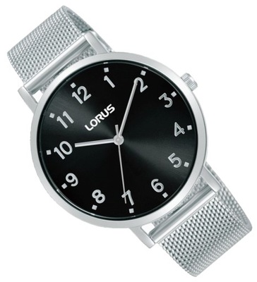 Klasyczny srebrny zegarek damski na bransolecie mesh Lorus RG277UX9 +GRAWER