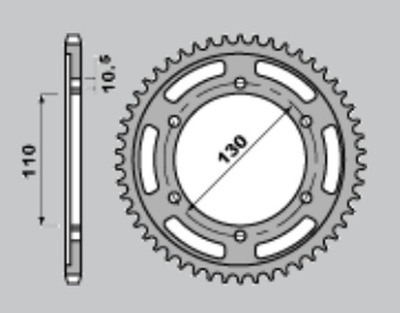 GROSSKOPF OFERTA ENGRANAJE PARTE TRASERA 241 48 YAMAHA YZF-R6 '03-'05,YZF- R6 S '06  