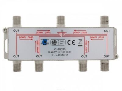 Rozgałęźnik RTV-SAT sześciokrotny STV-1786DC z DC pass 1435