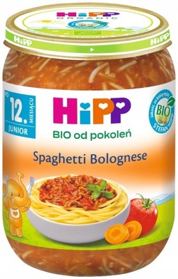 HiPP BIO Spaghetti Bolognese obiadek 12m+ 250 g