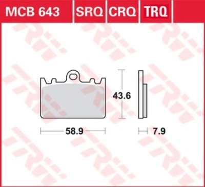 TRW КОЛОДКИ ТОРМОЗНЫЕ KH180 SINTER RACING KAWASAKI ZXR 400L 91-03, ПЕРЕД