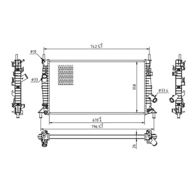 CHLODNICA, SISTEMA DE REFRIGERACIÓN DEL MOTOR HART 606 831  